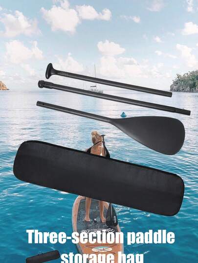 Kayak Single Blade Paddle Bag, Detachable 3-Section Paddle Storage Bag, Comfortable Nylon Carrying Bag With Handle, Waterproof Surfing Paddle Holder, Beach Essentials, Beach Accessories, Pool Float