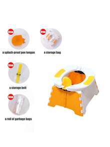 Orinal portátil para niños, inodoro plegable para entrenamiento de niños, asiento de inodoro para bebé, baño portátil para viajes en coche, orinal infantil - B56# - Ver 2