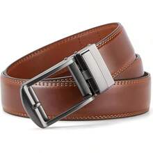 BOSTANTEN Belt Men Leather Reversible Belts Men 1 3/8 Casual Dress Pants, Two-In-One Belt - 009-深棕色 - 查看 6