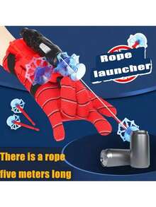 1个升级版蜘蛛网发射器，蜘蛛英雄玩具，可发射蛛网，吸附在墙上，趣味十足，逼真的蜘蛛网发射器，生日礼物，复活节礼物，节日玩具 - 彩色 - 查看 4