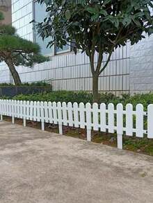 3/5/10pcs Plastic Fence White Fence For Yard, Patio, Villa, School, Indoor & Outdoor Decor, Garden Picket Fences, Lawn Edging - Multicolor - View 14