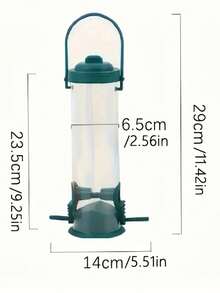 简易户外花园悬挂式喂鸟器，畅销自动蜂鸟喂食器，适用于庭院和野生动物喂食 - 彩色 - 查看 2