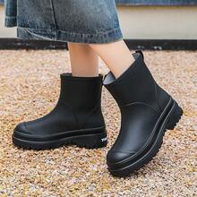 Rain Boots & Rain Boot Covers - Plush and Warm Style #Removable [white] #Small - View 2