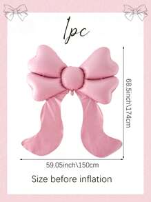 1 Stück 150 cm extra großer rosa Schleifenballon, mittelgroßer matter hellrosa Schleifenfolienballon, für Schleifen Dekoration, Geburtstag, Valentinstag, Hochzeit, Fotoshooting Dekoration, Prinzessin Geburtstagsparty, Bridal-Shower, Junggesellinnenabschied, Jahrestag