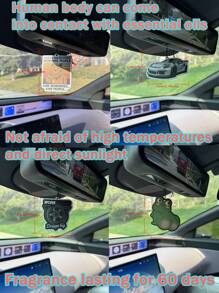 Fresh Lasting Car Air Freshener - Aromatherapy Scented Hanging Paper, Aroma Relax Tablet, Alcohol-Free, Suitable For Rearview Mirror And Air Vent