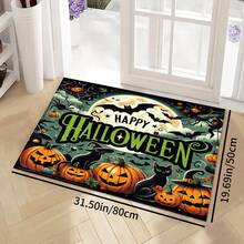 1pc Halloween Rug, Faux Sheepskin Backed With TPR, Soft, Durable And Machine Washable Floor Covering For Entrances, Doorways, Indoor, Suitable For Living Room, Bathroom, Bedroom, Gaming Room, Laundry, Dorm Decor, Stain Resistant - Multicolor - View 26