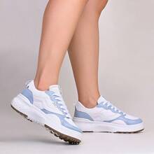 Akion Old School Casual Skater Sneakers Black With White Pattern For Gym Walking Running Training Outings - 白配藍2849 - 查看 7