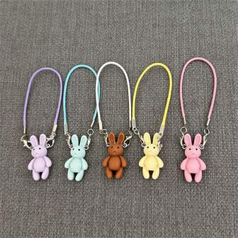 New Bestselling Dollhouse Mini Hanging Ornament Model Labubo Doll Hanging Decor Cartoon Rabbit Necklace Accessories For Labobu