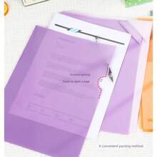 5 Stücke Dokumententasche mit Farbverlauf Dokumentenordner, transparenter Hüllen L-Typ wasserdichter Einzelseitenhalter A4 Dokumentenorganizer