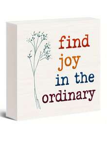 Inspirational Quote Desk Decor - 1pc Foam PVC Square Plaque With Stem & Leaf Design, Colorful Motivational Phrases For Home, Office, Garden - Perfect Gift For Family & Friends - Multicolor - View 12