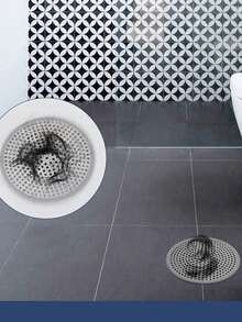 304不锈钢地漏盖浴室卫生间毛发收集器洗脸盆毛发过滤器堵塞家居浴室装饰秋季装饰返校 - 銀色 - 查看 5