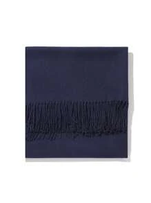 1pc Girl Long Scarf Solid Color Cashmere Neck Warmer Scarf For Evening Cover Up Dress Bathing Shawl Gifts Accessories Unisex Shawl And Wraps