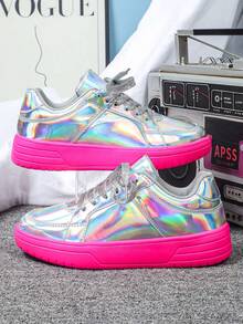 Fondo rosso rosa argentato colorato