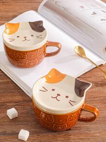1pc Ceramic Cup For Home Kitchen Restaurant Living Room, Gifts, Coffee Cup, Water Cup, Tea Cup, Cold Drink Cup, Mug, Insulated Mug, Suitable For Tea, Coffee, Milk, Juice, Weddings, Parties, Birthdays