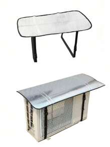 1 pièce Couvre-unité extérieure de climatiseur en aluminium double couche, isolation thermique, ignifuge, résistant à l'eau, écran solaire, économe en énergie, housse de protection