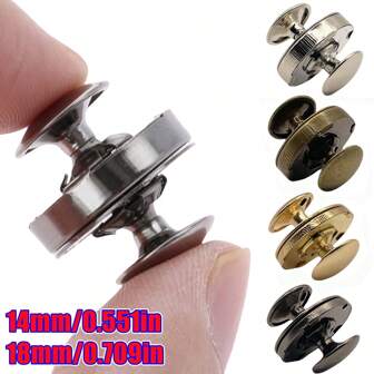 10 Sets/Pack 14/18mm Metal Double Rivet Magnetic Clasps Buttons Fastener Bag Press Buckle Purses Handbag Clothes DIY