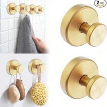 MiLaiWP 4 pièces Crochets à ventouse pour douche, crochets à ventouse en acier inoxydable imperméables, sans perçage, pour douche, salle de bain, cuisine, montage sur portes de douche en verre, miroir, carrelage et autres surfaces lisses. Idéal pour accrocher serviettes, peignoir, loofah, etc. 1/2 pièces par pack