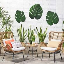 3 件套木叶墙饰，简约波西米亚风叶子设计，适用于家庭客厅/浴室/阳台/花园/办公室/走廊装饰 - 綠色 - 查看 3