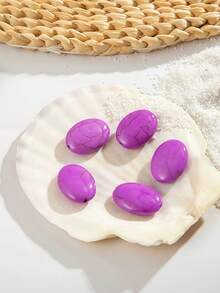 6 件，25 毫米彩色绿松石珠。适合男士和女士制作耳环、项链、手链、发饰、发夹。钥匙链装饰。打造您独特的魅力珠宝。手工艺品和日常礼物。DIY 装饰部件。