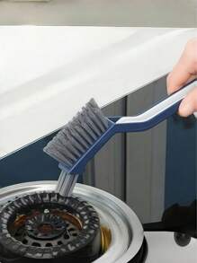 1 pieza Cepillo de limpieza para el baño, cepillo para ranuras, cepillo de limpieza multifuncional, cepillo de limpieza de ventanas con clip para centros comerciales, cepillo de limpieza de ranuras multifuncional para la cocina, artículos de limpieza, adecuado para la cocina y el baño