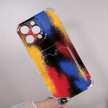 Funda de teléfono con diseño de patrón de pigmento colorido, tarjetero impreso, funda para teléfono 4 Pro 16 12 11 15 Plus 13 TPU suave - Colores mixtos 1 - Ver 3