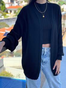 WINTER CARDIGAN COAT COLD HOT LINE - Black - View 3