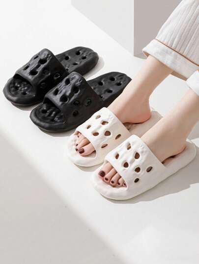 1双舒适室内拖鞋，柔软防滑透气EVA材质，适合浴室使用