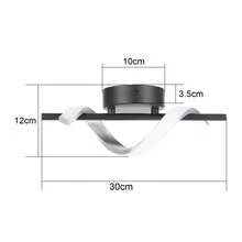 OYAJIA Wandlampe LED Modern, Wandleuchte Innen 12W 2500LM für Schlafzimmer, Warmweiß 3000K, Wandbeleuchtung für Wohnzimmer Korridor Treppen, Schwarz - Warmweißes Licht - Übersicht 4