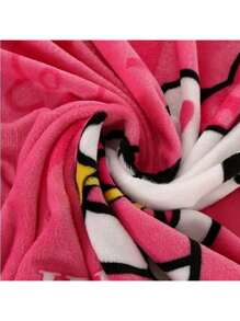 Sanrio 1pc / Sanrio Comfortably On A Warm And Cozy Cartoon Blanket With Cute Hello Kitty Designs On It. This Soft And Supple Flannel Top Will Keep You Comfortable And Cozy. Suitable For Sofas, Beds, And Office Napping - Modern Knitted Design, Ultra Soft Home, Picnic, And Travel Blankets - All Season Comfortable Personalized Blankets