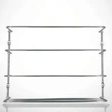 Kitchen Wrap Organizer  Hold Up  Foil, Paper, Wax - Cabinet Door, Wall Rack Basket - Sandwich, Freezer, Food Bag Storage - Laundry Supplies - Plastic Coated Metal - White - View 3