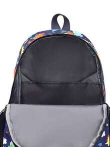 新款恐龙卡通背包学生书包，可爱时尚返校防护背包，适合男孩和女孩 - 彩色 - 查看 5