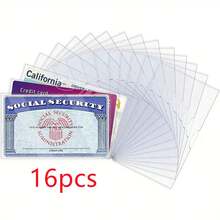 8/16pcs Social Security Card Protection Cover/New Medical Card Protection Cover Credit Card Protection Cover 31 Mil Soft Transparent Card Cover Durable And Sturdy - 8pcs - View 8
