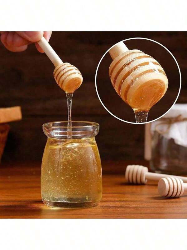 1/3/5pcs Honeycomb Stick,Wood Honey Dippers Sticks,Honey Stir Bar Mixing Handle Jar Spoon Practical Wood Wood Honey Dipper Sticks Honey Stirrer Honey Wand,Wood Honey Stick For Honey Coffee Milk Tea Jam Stirring,Ideal For Serving Syrup, Honey, Party Favors, Wedding Favors, Honey Jar Dispense, Birthday