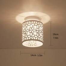 Nordic Crystal Ceiling Lamp, Minimalist Style, Suitable For Hallway, Entrance, Corridor, Balcony, Living Room, Home Decorative Lighting, Light Bulb Not Included - White - View 8