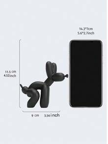 1pc Balloon Dog Statue Modern Balloon Animal Art Statue, White Elephant Gag Gifts, Humor Small Decor Item, Funny Pooping Dog For Coffee Table Decoration - Multicolor - View 6