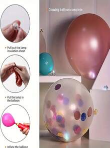 50 件迷你 LED 灯、LED 圆球灯（用于气球照明）、派对装饰、气球霓虹灯、派对灯、复活节彩蛋纸灯、生日、婚礼、圣诞树、情人节 - 多彩、万圣节装饰、万圣节派对用品、万圣节糖果、万圣节奖品、万圣节派对、万圣节散装
