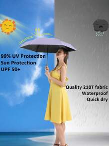 1pc 8-Rib Macaron Color Umbrella, Provides Reliable UV And Rain Protection, Portable Umbrella With Capsule Box Is An Excellent Gift For Lovers, Family And Friends, Made Of Super Flexible, Durable, Windproof, Rust-Proof, Lightweight Material, Suitable For Outdoor Hiking, Camping, Walking, Fishing And Other Activities, All-Season Essential