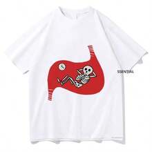 COOL SUMMER Delicious In Dungeon Meshi Laios Touden Tshirt Falin's Death Women's Clothing Unisex Street Clothing Pattern T-Shirt - 白色 - 查看 1