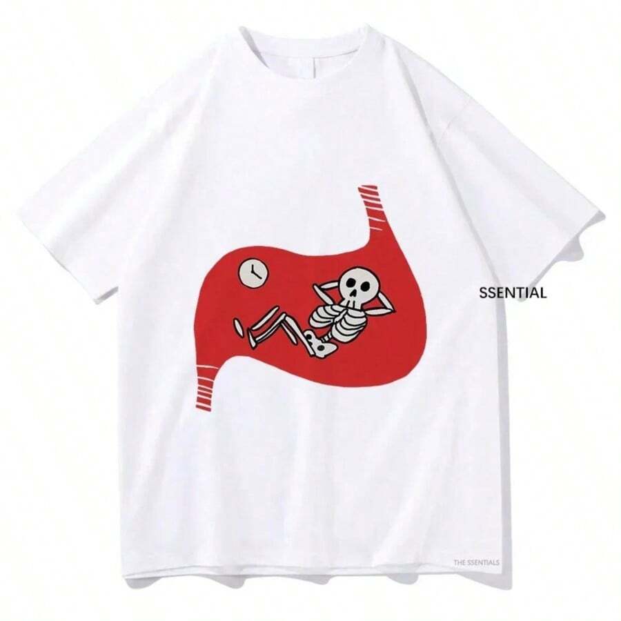 COOL SUMMER Delicious In Dungeon Meshi Laios Touden Tshirt Falin's Death Women's Clothing Unisex Street Clothing Pattern T-Shirt - 白色 - 查看 1