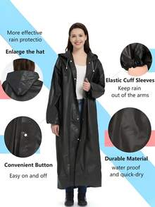 2 Stücke/Set Regenmantel + Wasserdichte Schuhüberzüge, dickerer Ganzkörper-Regenmantel für Erwachsene, unisex leicht tragbare Regenjacke, gerade geschnittene wasserdichte Schuhüberzüge, Schutz vor Staub und Regen