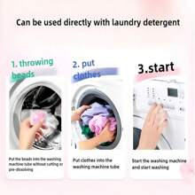 Perlas de fragancia para ropa, acompañante para la lavandería, fragancia de larga duración, a base de plantas naturales, sin dañar la ropa, con doble efecto desodorizante y de larga duración