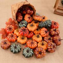 Decoración de calabaza multicolor de espuma simulada - Verduras simuladas DIY para decoración otoñal, Halloween, Acción de Gracias, fiestas en el hogar