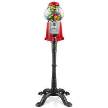15" Gumball Machine With Stand And Coin Bank Red Bubble Gum Candy Dispenser - as pic - View 1
