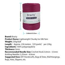 2 Pcs High-Quality Chunky Hollow Yarn - Soft, Durable And Breathable, Suitable For DIY Crochet, Knitting And Sewing Projects - Multifunction Craft Yarn In Various Colors, Total Weight 16.23oz (460g) - Multicolor - View 7