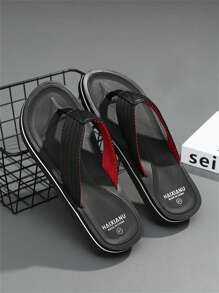 Summer Stylish Men Flip Flops, Comfortable Slip-On Thong Sandals For Indoor & Outdoor Beach Wear, Shower Shoes