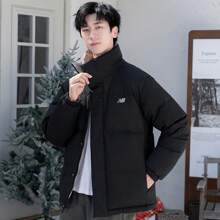 New Balance 男士户外运动休闲保暖防风双面立领夹克 AMJ44301BK - 黑色 - 查看 2