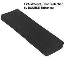 Protector de pared de garaje, parachoques de esquina de borde de espuma, protector de esquina de pared de espuma, pegatina de coche para estacionamiento, protección de puerta antiarañazos, 4 Uds. - Negro - Ver 2