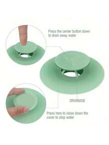 Press - Type Closed Sink Floor Drain Cover, Drain Plug, Sink Filter Plug, Sewer Odor - Proof Filter, Random Color