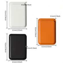 New Luxury Fashion Exquisite Player Pattern Faux PU Leather Magnetic Card Holder For IPhone 16 15 14 13 12 Pro Max PU Leather Wallet Accessory, Can Hold 1-2 Cards With Built-In Security Pocket Creative Premium - White - View 6