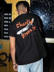 CBJR Basic T-Shirt With Crybaby Print - 黑色 - 查看 1